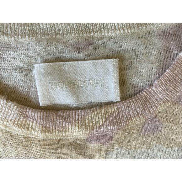 ZADIG & VOLTAIRE 100% Cashmere Pastel Camo Pullover Sweater L - Picture 10 of 13